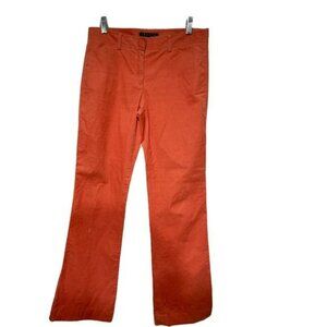 Theory Straight-Leg Pants Womens Corduroy Size 2 Orange indie Timeless